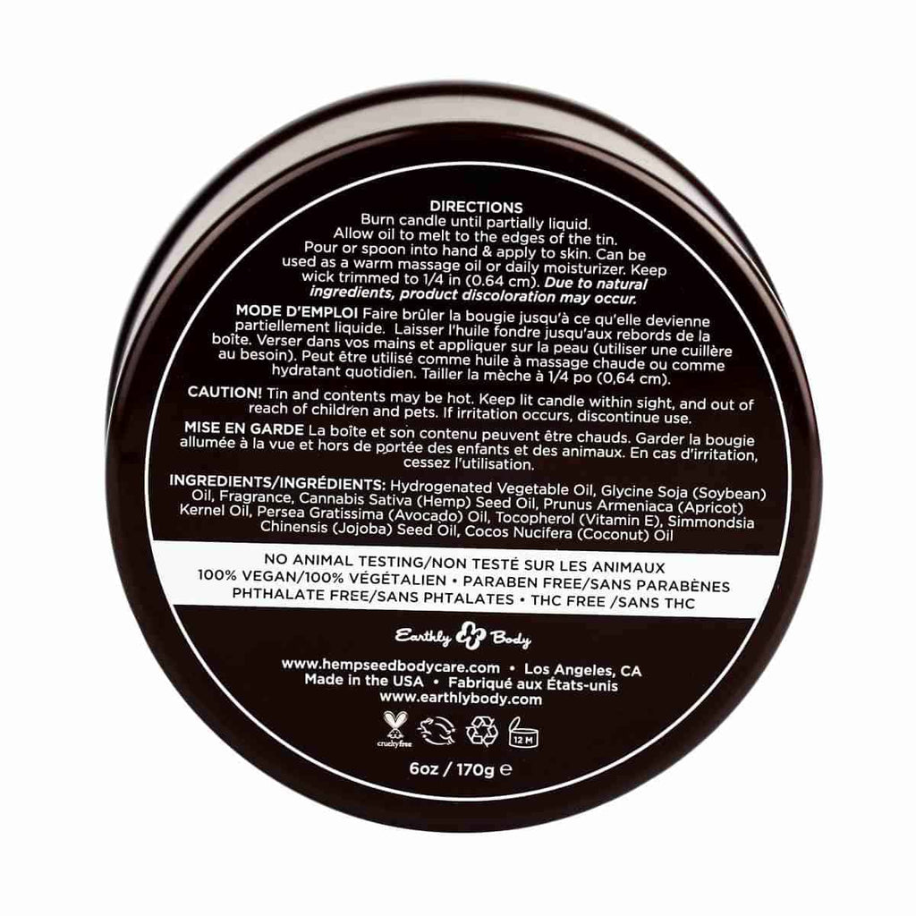 Hemp Seed 3-in-1 Massage Candle (6 oz, Guavalava Scent) image 1