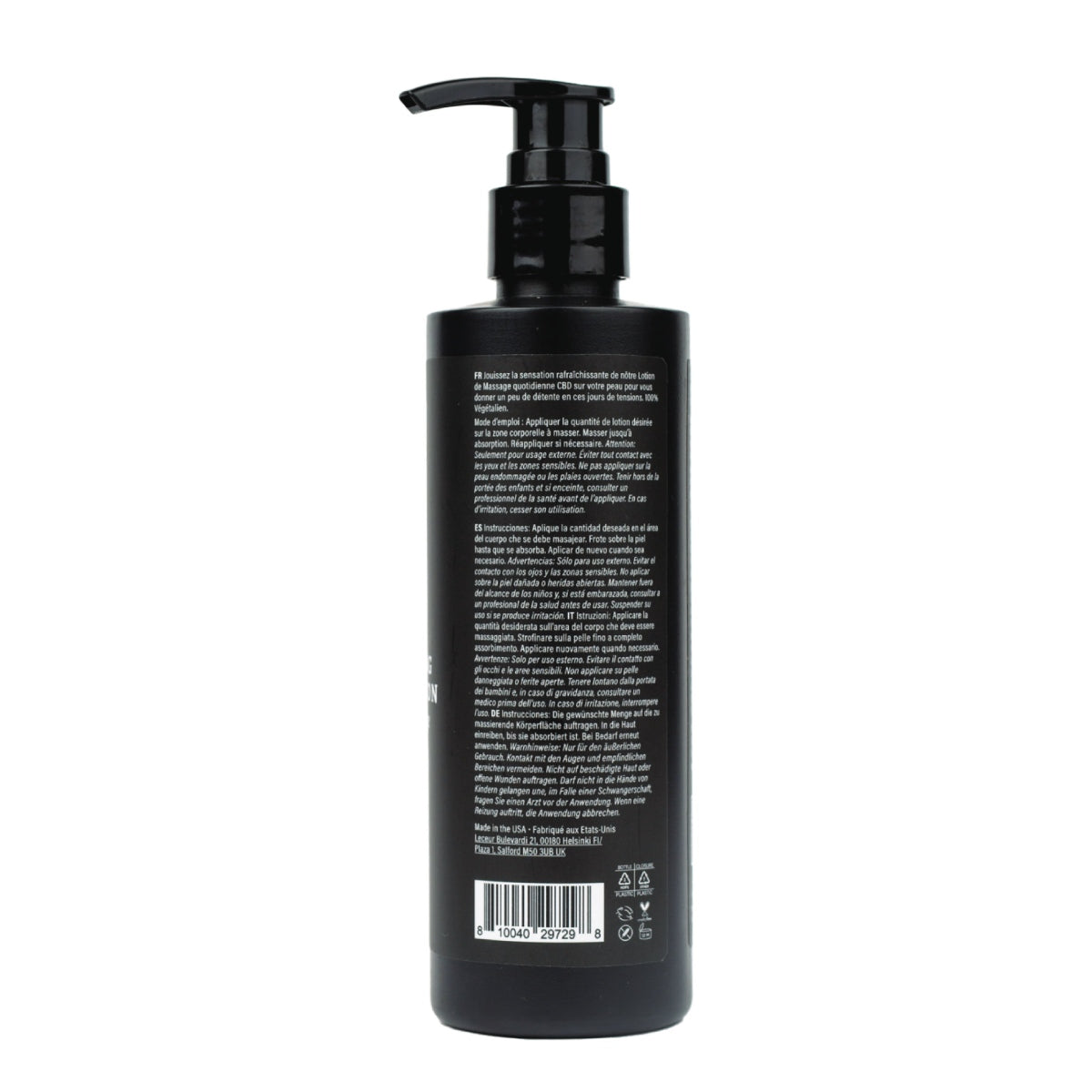 CBD Moisturizing Massage Lotion (8 oz, 400mg CBD） image 1