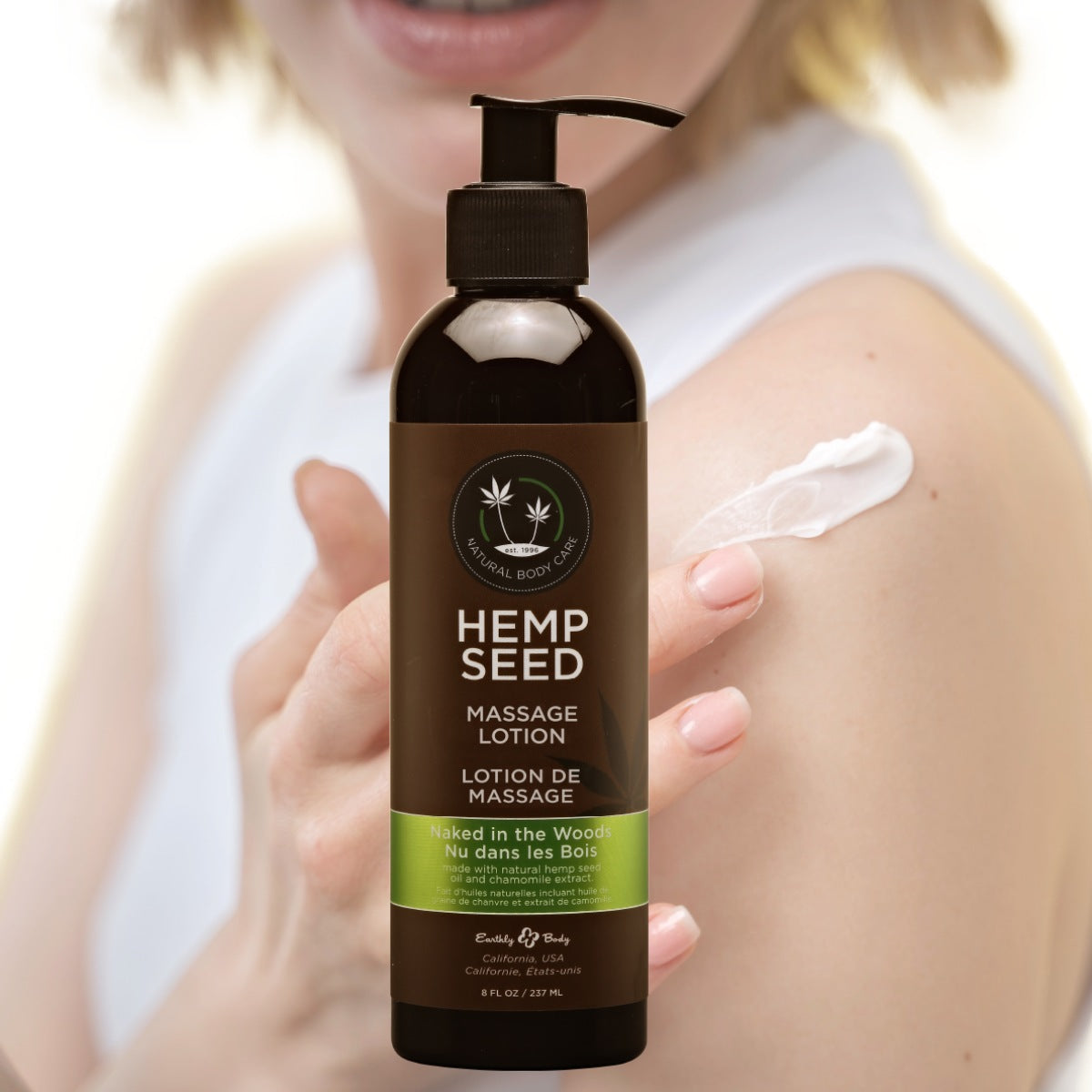 Hemp Seed Massage Lotion Naked in the Woods Scent image 0