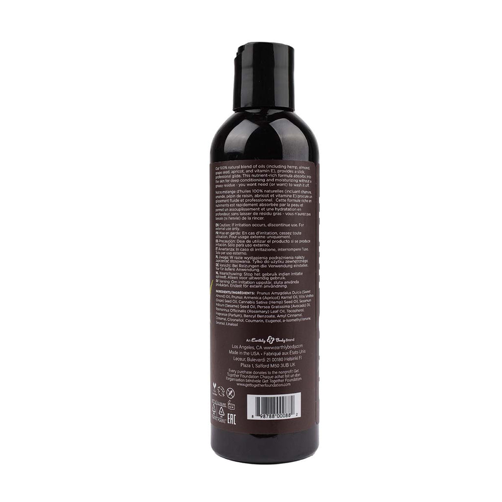 Hemp Seed Massage Oil Nag Champa Scent image 2