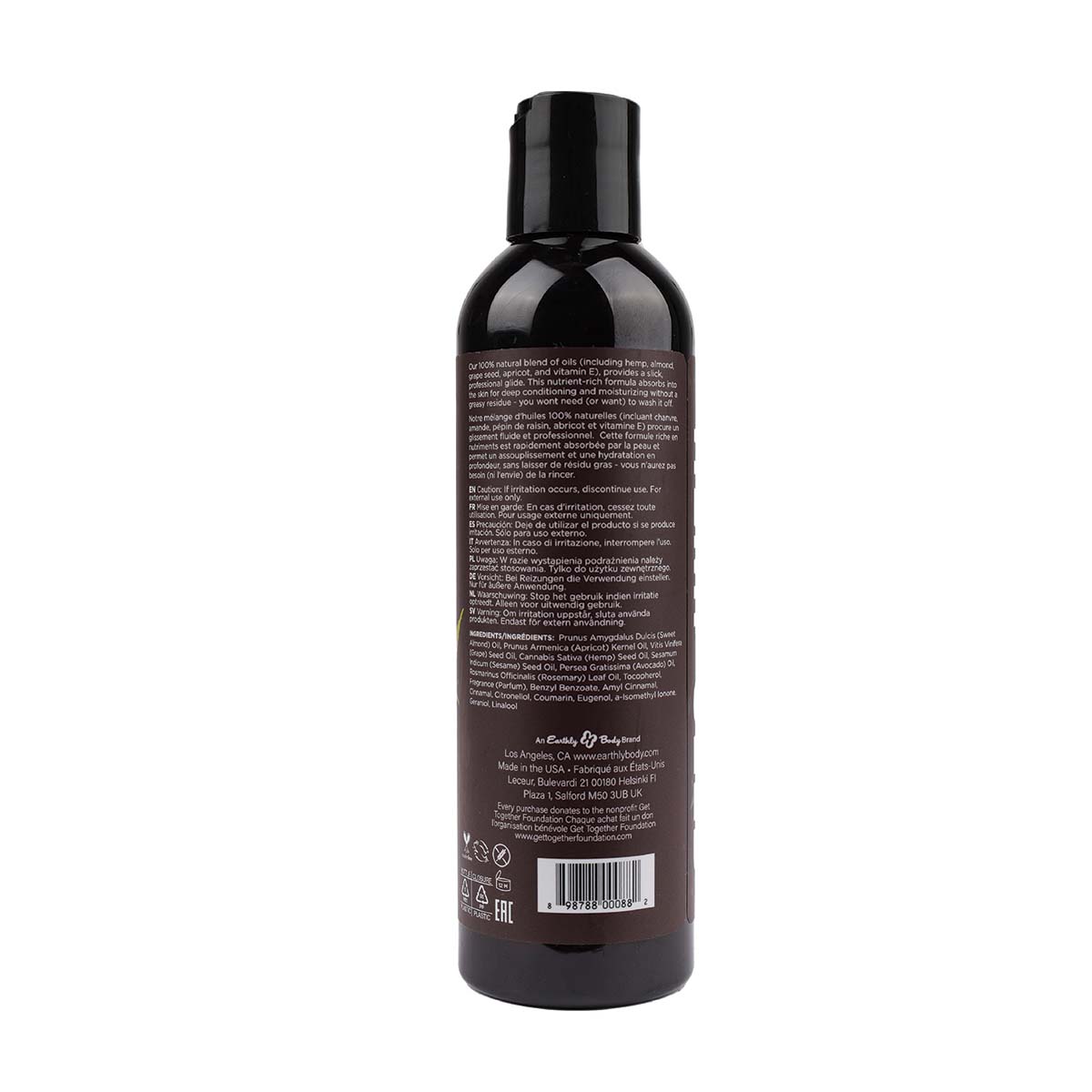 Hemp Seed Massage Oil Nag Champa Scent image 2