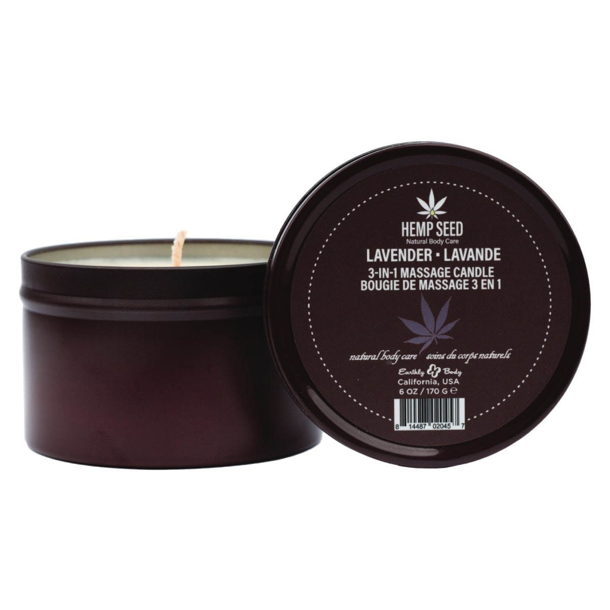 Hemp Seed 3-in-1 Massage Candle Lavender Scent image 0