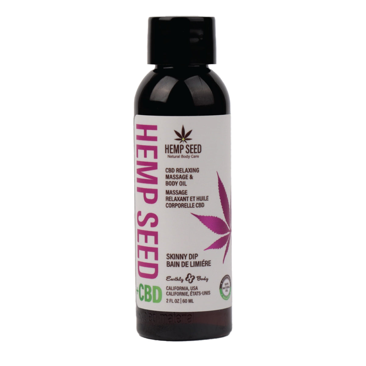 Hemp Seed CBD Relaxing Massage and Body Oil Skinny Dip - 2 oz image
