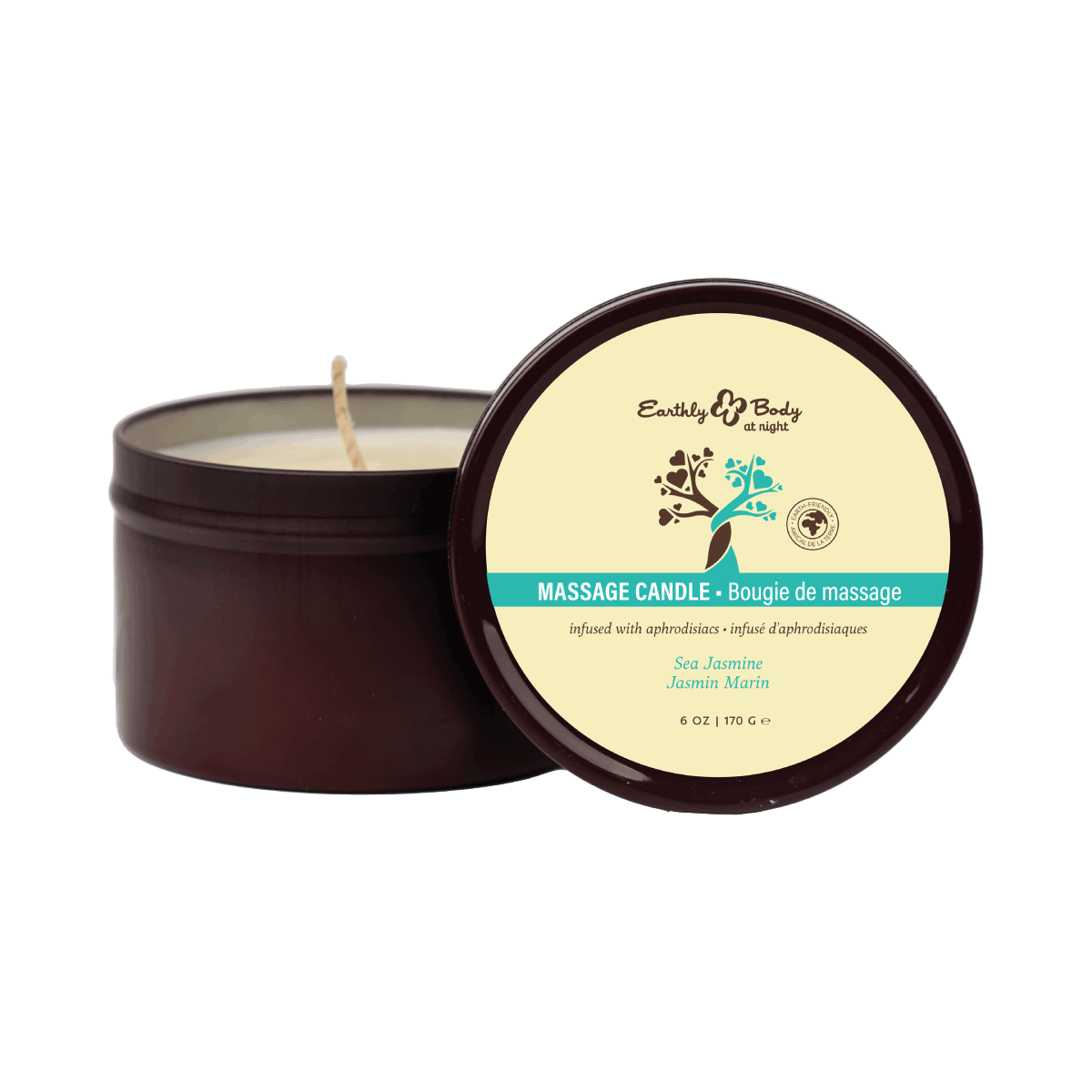 Earthly Body at Night Aphrodisiac Candle 6 oz Sea Jasmine Scent image 0