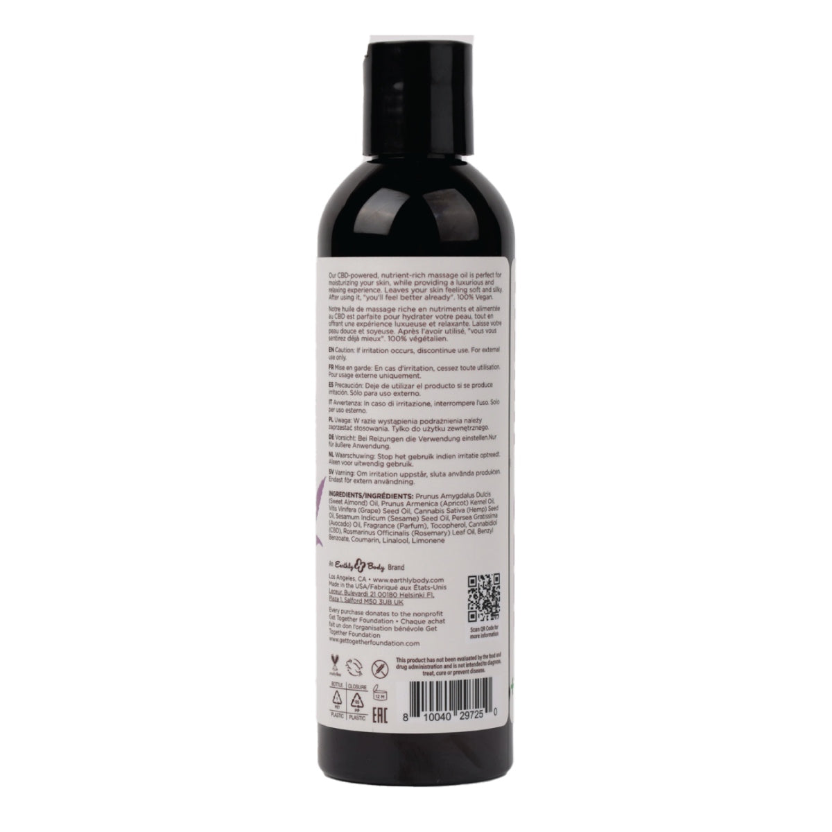 Hemp Seed CBD Relaxing Massage and Body Oil Lavender image 3