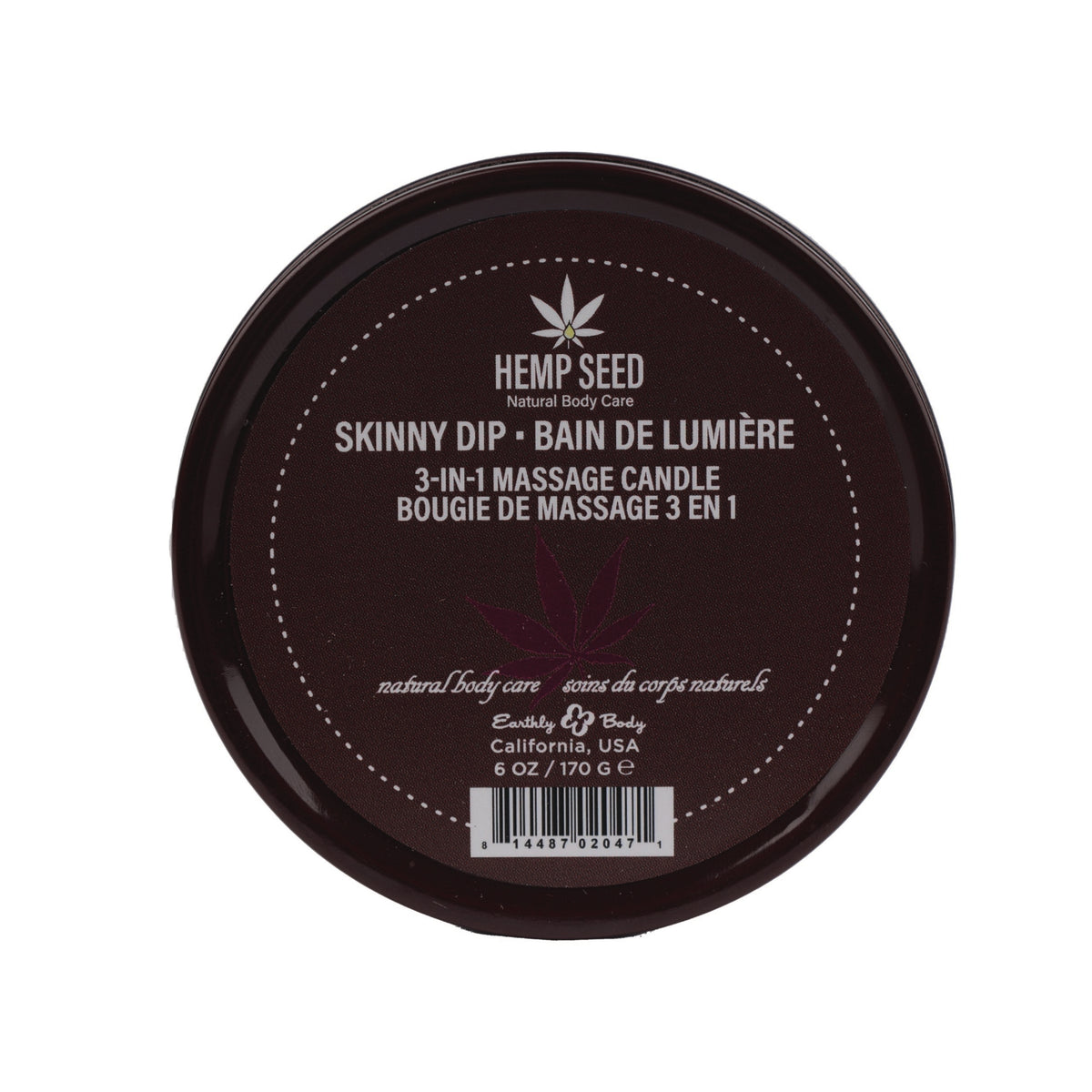Hemp Seed 3-in-1 Massage Candle Skinny Dip Scent image 0