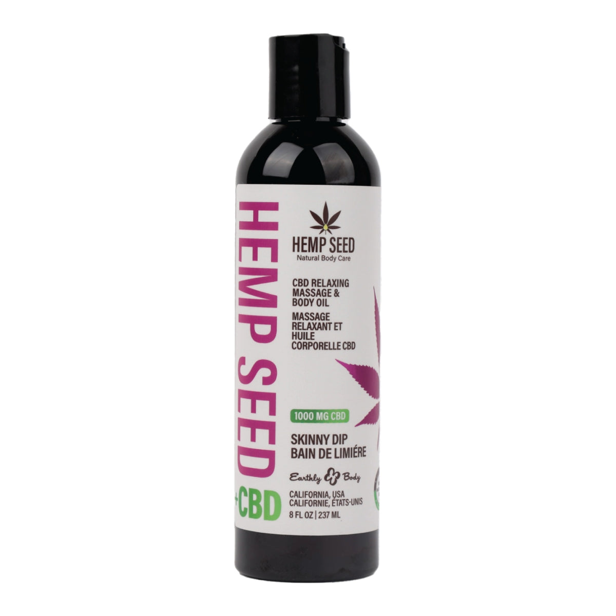 Hemp Seed CBD Relaxing Massage and Body Oil Skinny Dip image 2