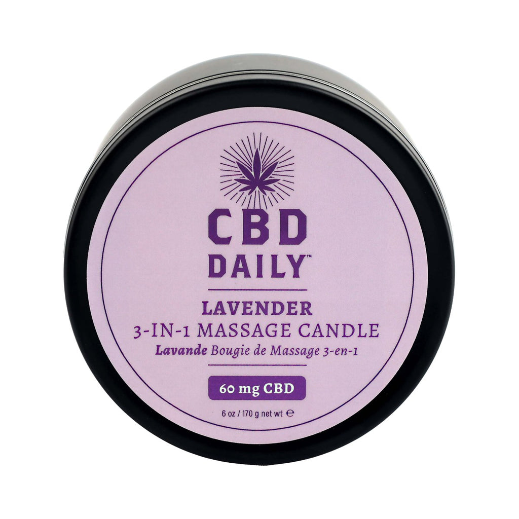 CBD Daily Lavender Massage Candle 60mg image 3