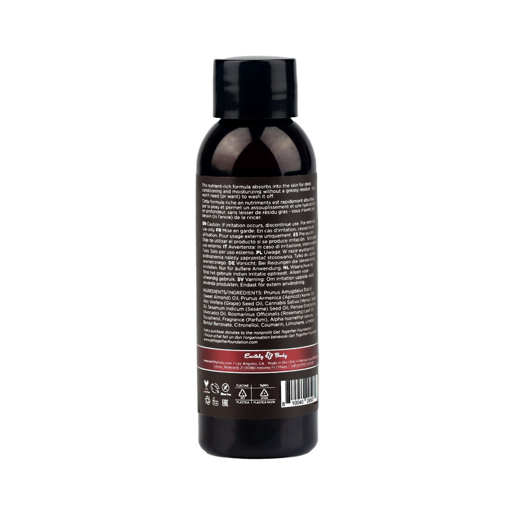 Hemp Seed Massage Oil (Kashmir Musk Scent) image 4