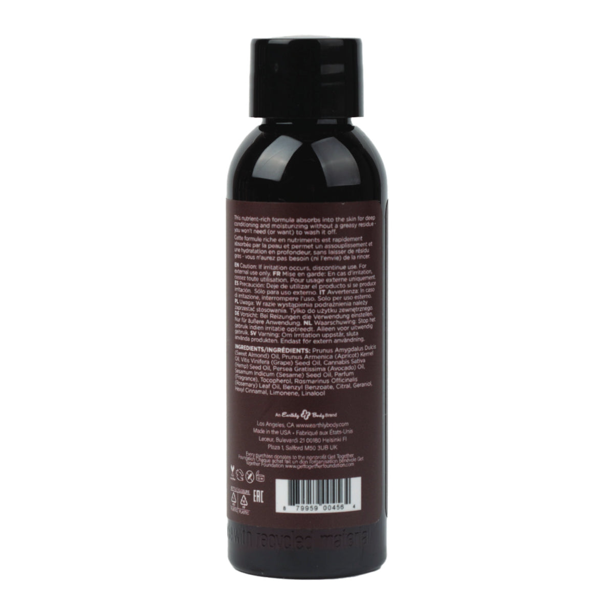 Hemp Seed Massage Oil Naked in the Woods Scent image 1