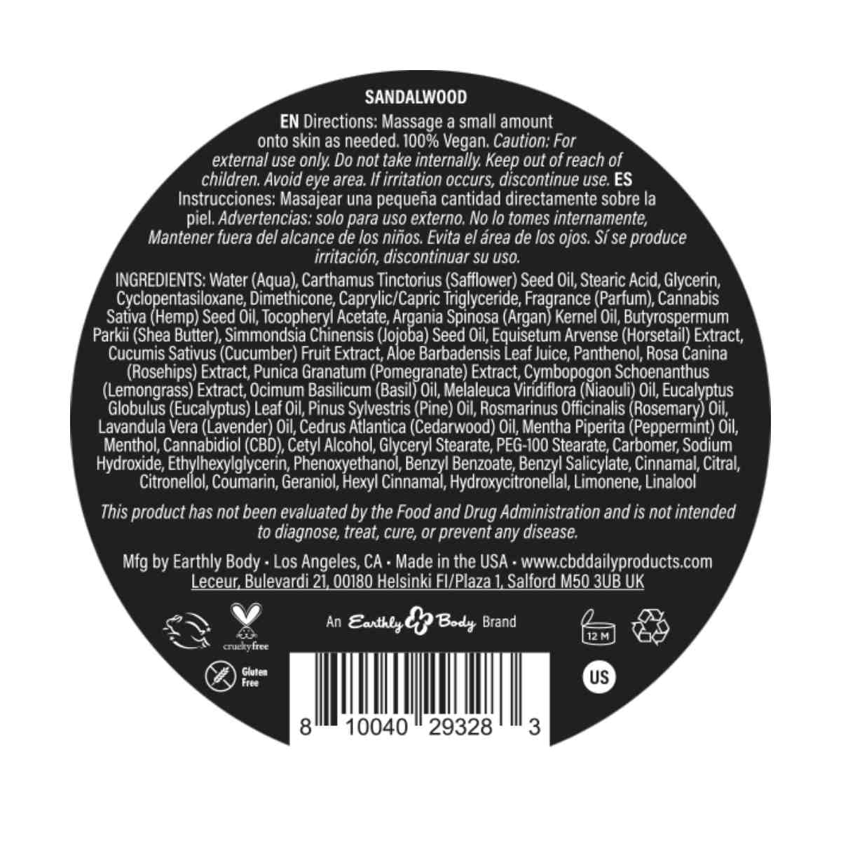 CBD Daily Ultimate Strength Intensive Cream (Sandalwood, 600mg, 5 oz.) image 3
