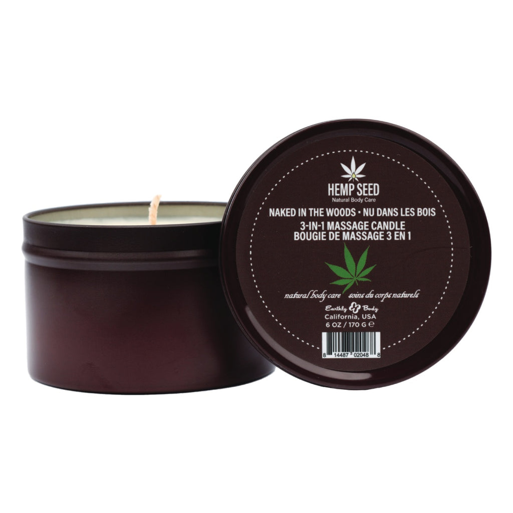 Hemp Seed 3-in-1 Massage Candle Naked in the Woods Scent image 0