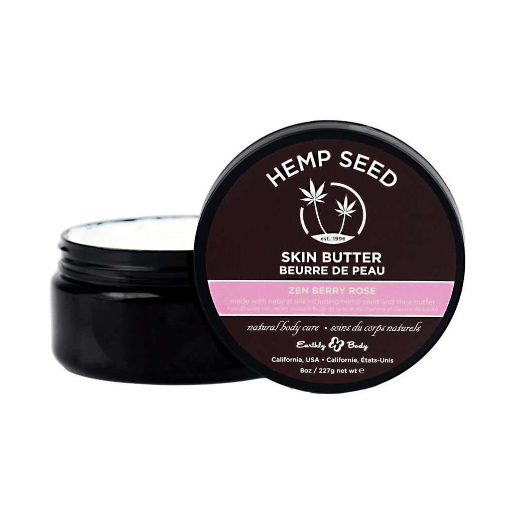 Hemp Seed Skin Butter (8 oz, Zen Berry Rose Scent) image 1