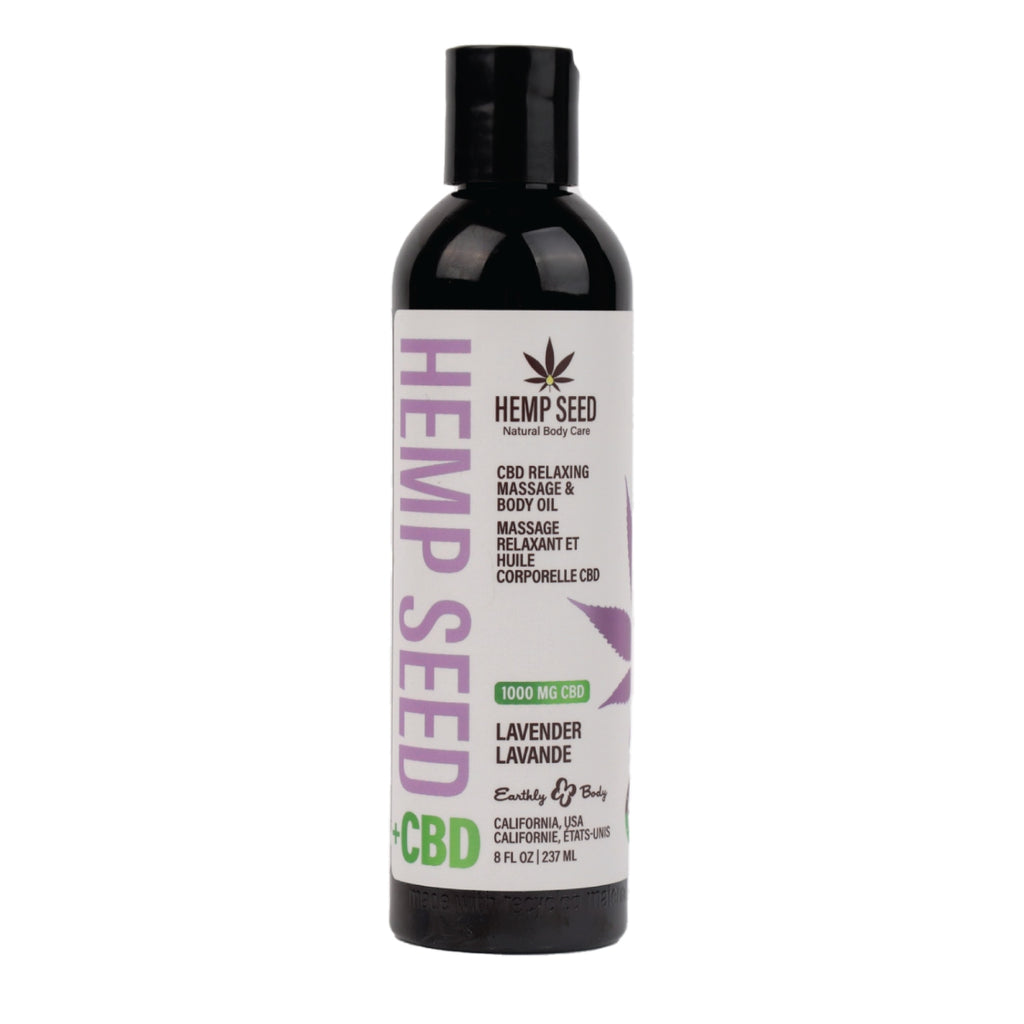 Hemp Seed CBD Relaxing Massage and Body Oil Lavender image 1