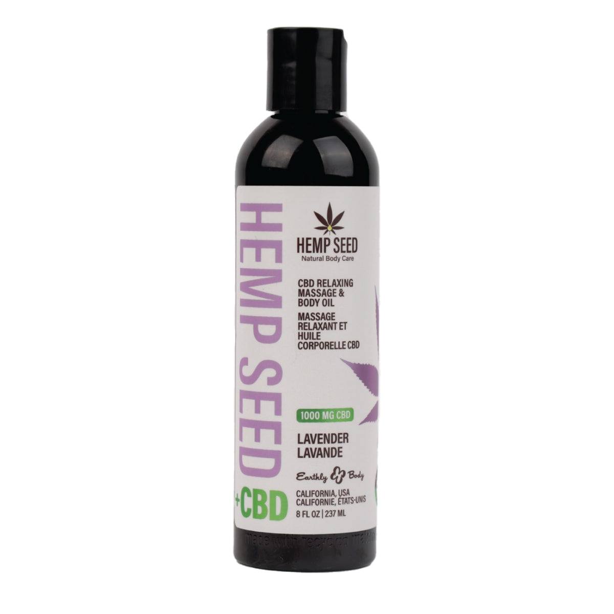 Hemp Seed CBD Relaxing Massage and Body Oil Lavender image 1