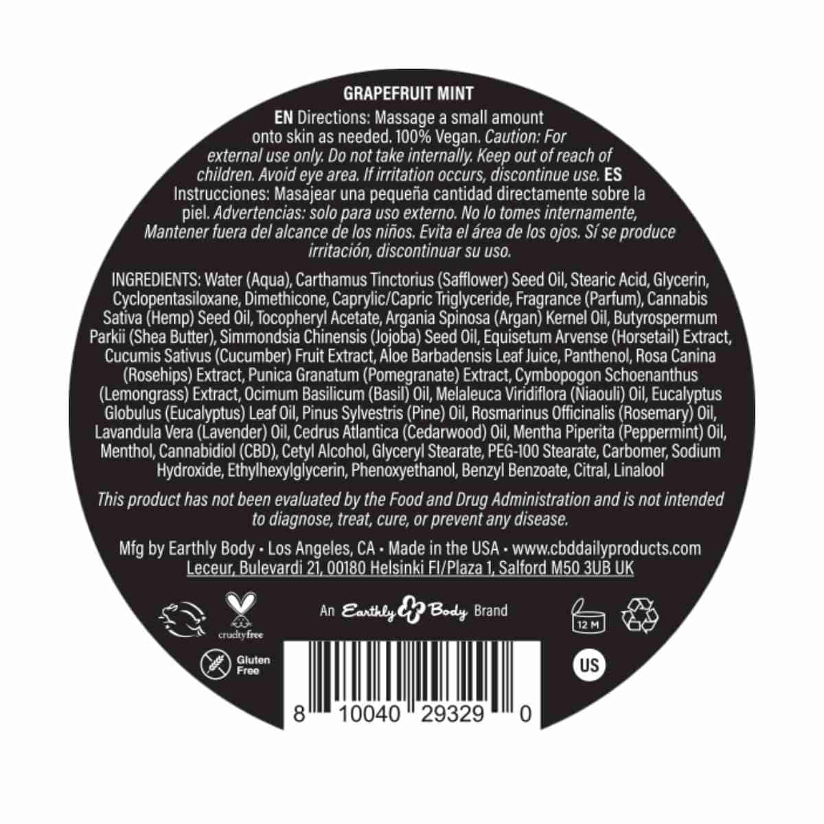 CBD Daily Ultimate Strength Intensive Cream (Grapefruit Mint, 600mg, 5 oz.) image 3