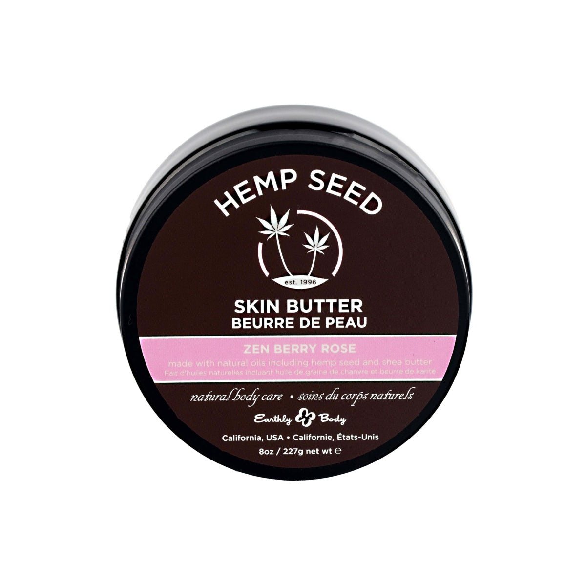 Hemp Seed Skin Butter (8 oz, Zen Berry Rose Scent) image 2