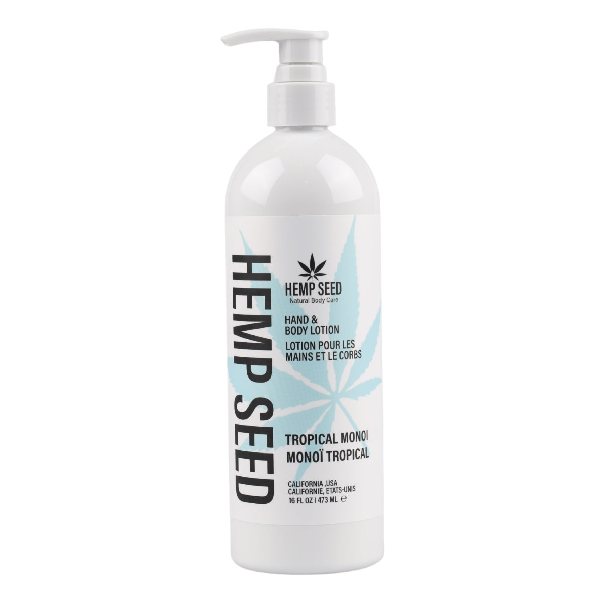 Hemp Seed Hand & Body Lotion - Tropical Monoi Scent - 16 oz image