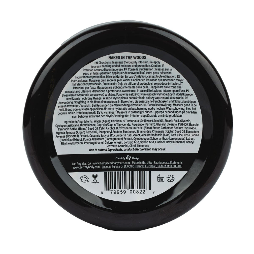 Hemp Seed Skin Butter (8 oz, Naked In The Woods Scent) image 2