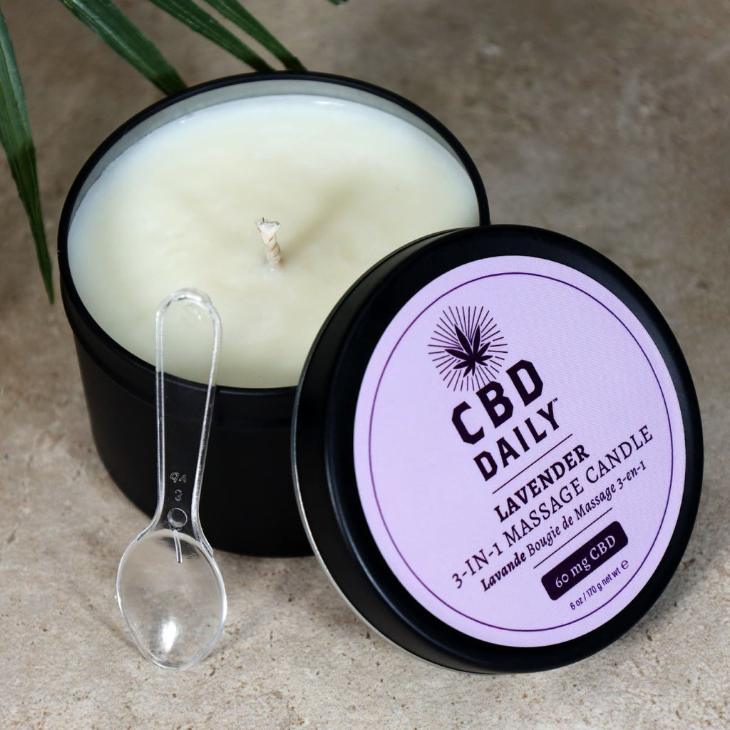 CBD Daily Lavender Massage Candle 60mg image 0