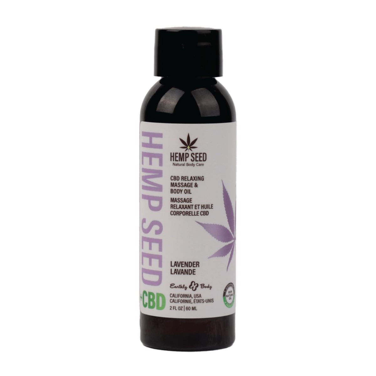 Hemp Seed CBD Relaxing Massage and Body Oil Lavender image 0