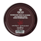 Hemp Seed 3-in-1 Massage Candle (6 oz, Kashmir Musk Scent) image 0