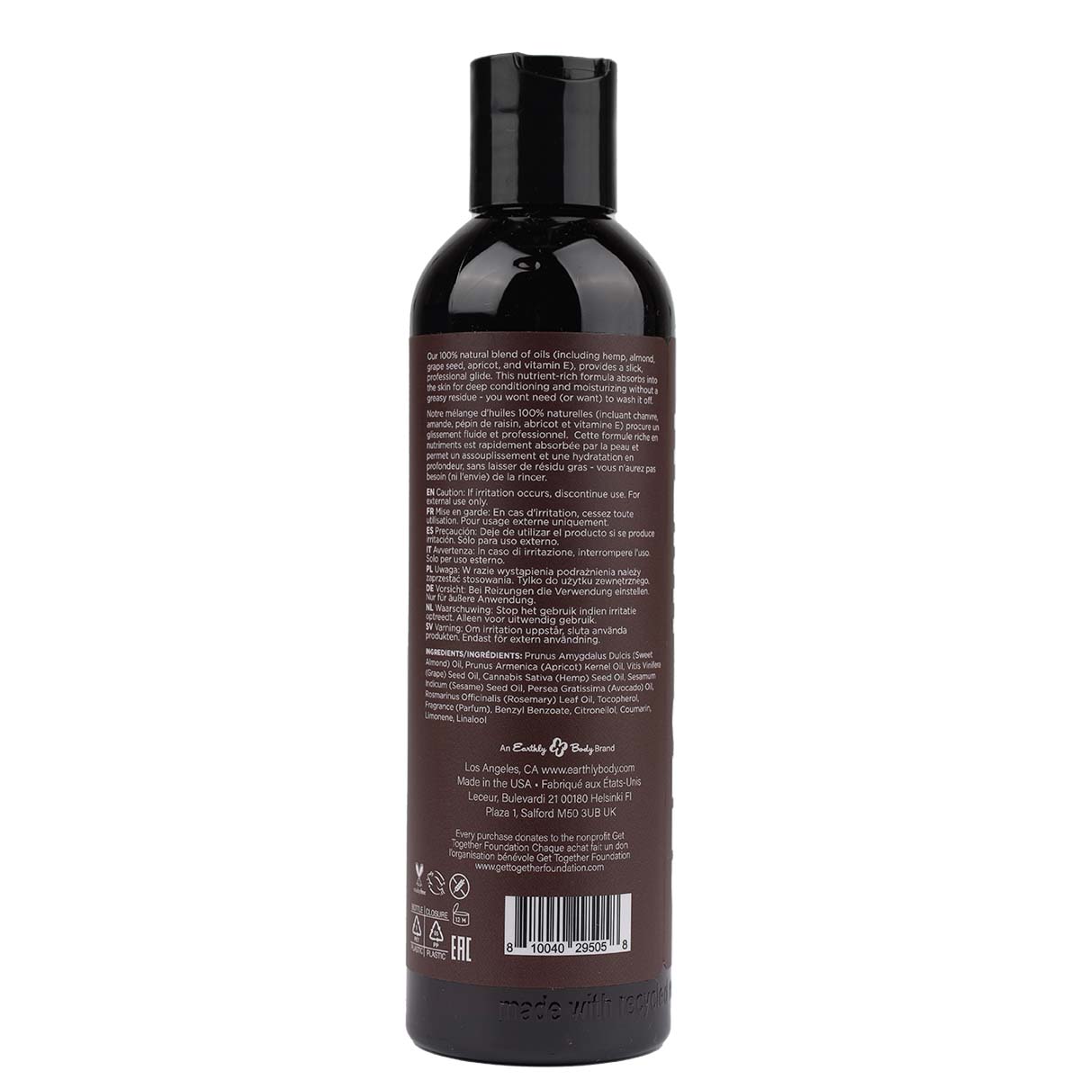 Hemp Seed Massage Oil (Kashmir Musk Scent) image 2