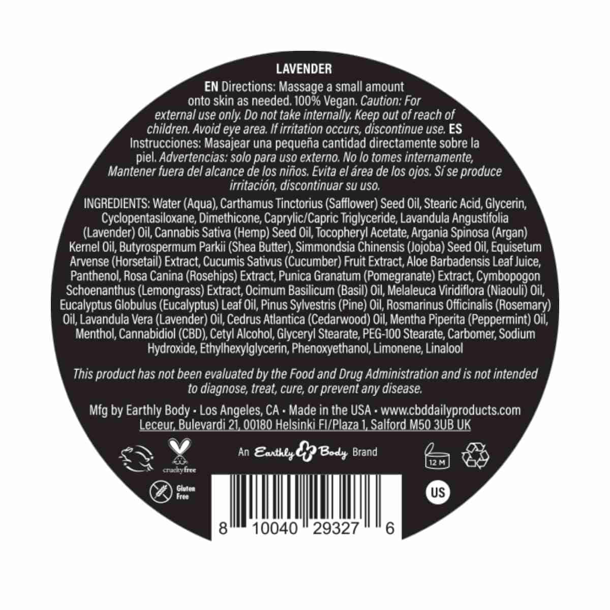 CBD Daily Ultimate Strength Intensive Cream (Lavender, 5 oz.) image 3