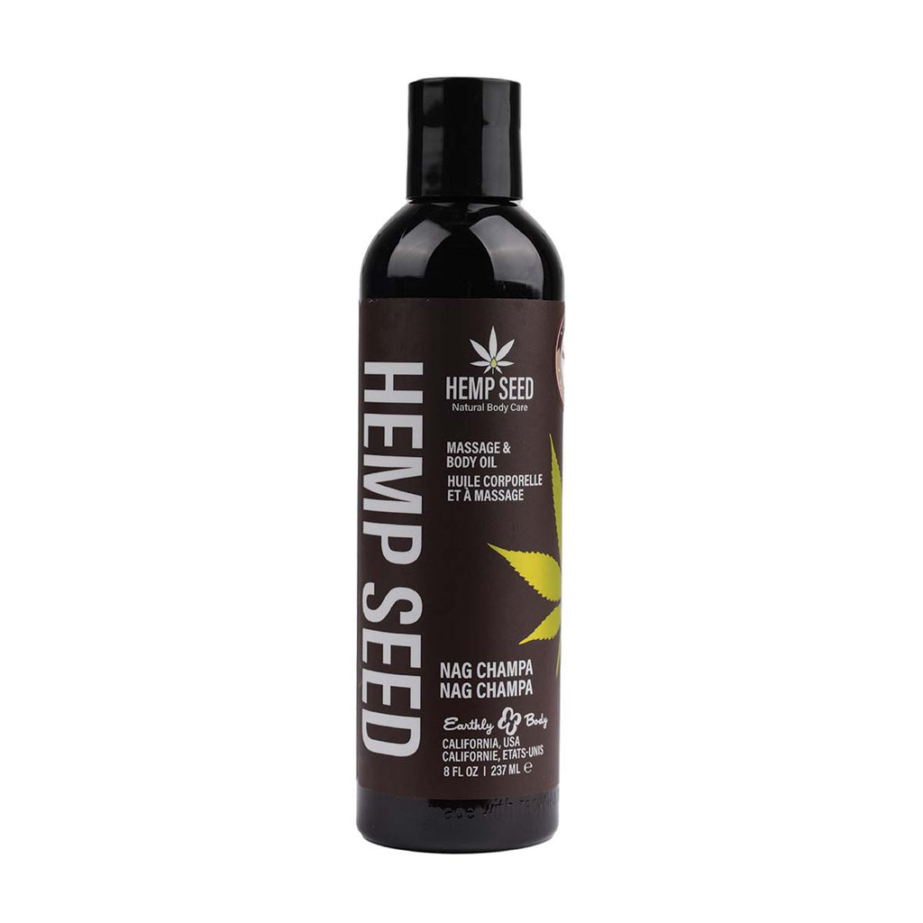 Hemp Seed Massage Oil Nag Champa Scent - 8 oz image