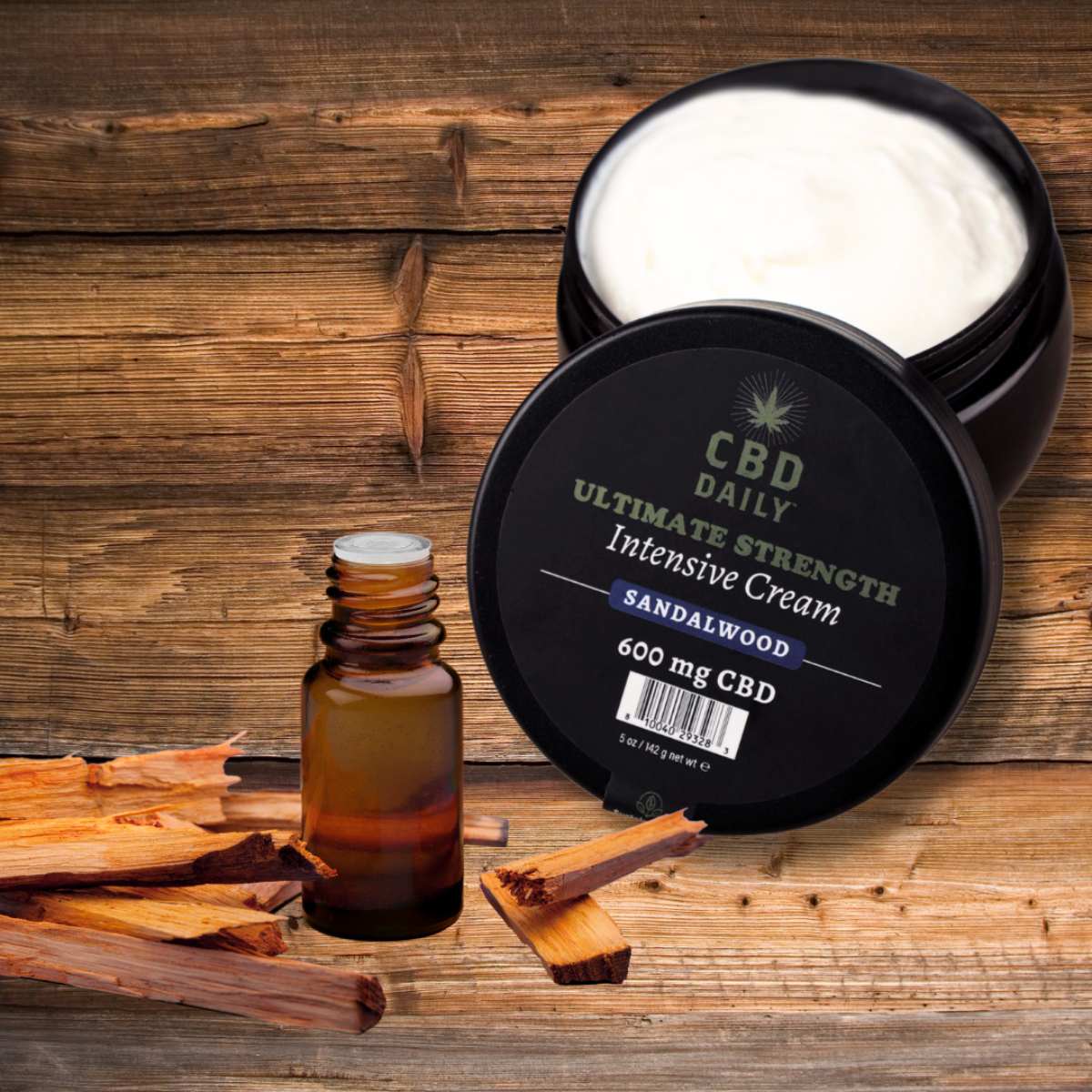 CBD Daily Ultimate Strength Intensive Cream (Sandalwood, 600mg, 5 oz.) image 4