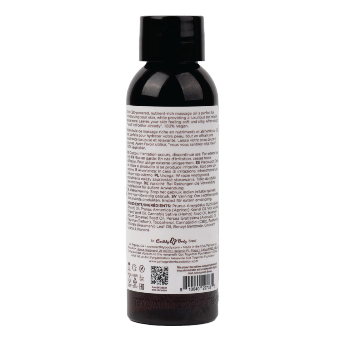 Hemp Seed CBD Relaxing Massage and Body Oil Lavender image 2